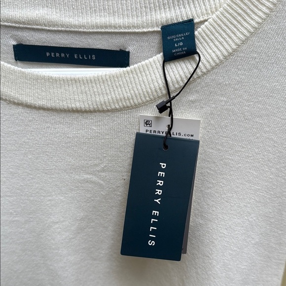 Perry Ellis Ivory Knit Sweater. Brand new. Size L. - Picture 3 of 6